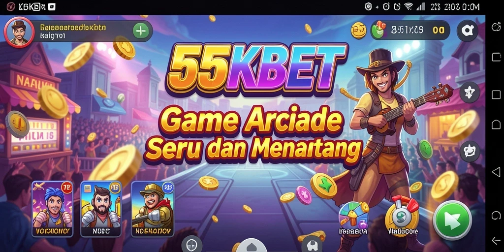 Tampilan gameplay seru 55KBET dengan berbagai level menantang.