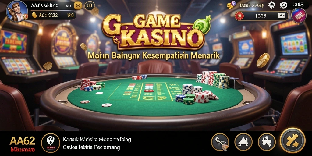 Screenshot menampilkan gameplay mendebarkan di kasino virtual.