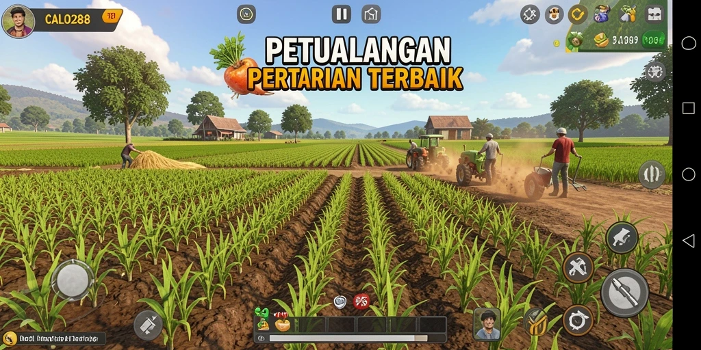 Tampilan gameplay menarik dalam CALO288 dengan aktivitas bertani yang menyenangkan.