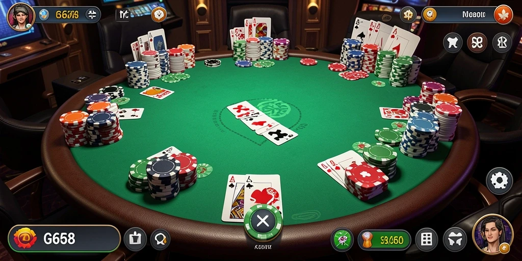 Tampilan gameplay G668 yang penuh aksi dan strategi poker.