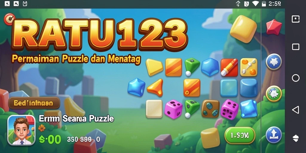 Tampilan menarik dari gameplay RATU123 dengan beragam teka-teki Puzzle.