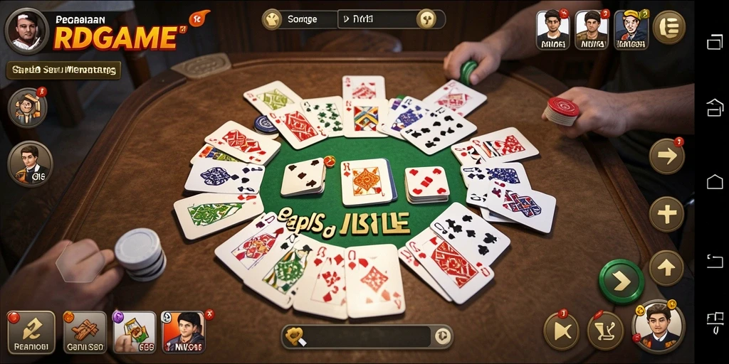 Tampilan seru permainan Gaple dalam RPGAME yang penuh strategi.