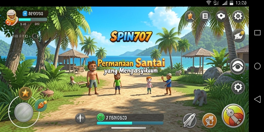 Tampilan gameplay menarik dari SPIN707 yang penuh warna.