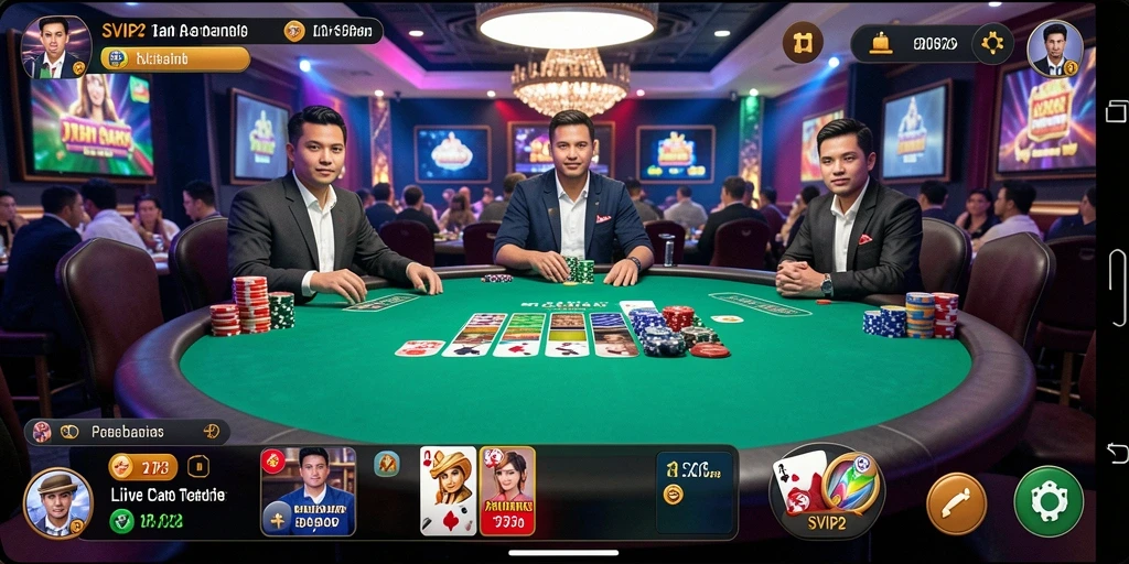Tampilan menarik dari gameplay SVIP2 di Live Casino.