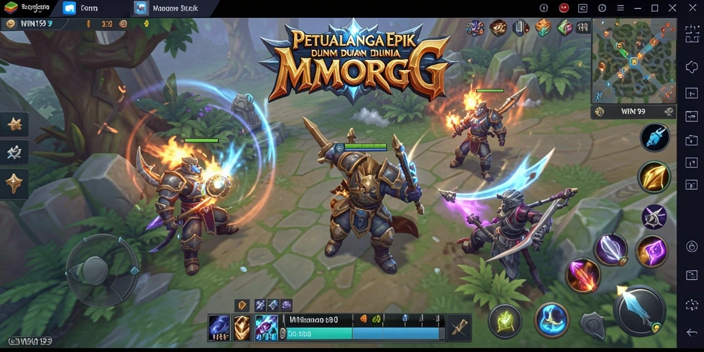 Gameplay intens dan eksplorasi mendalam dalam dunia MMORPG.
