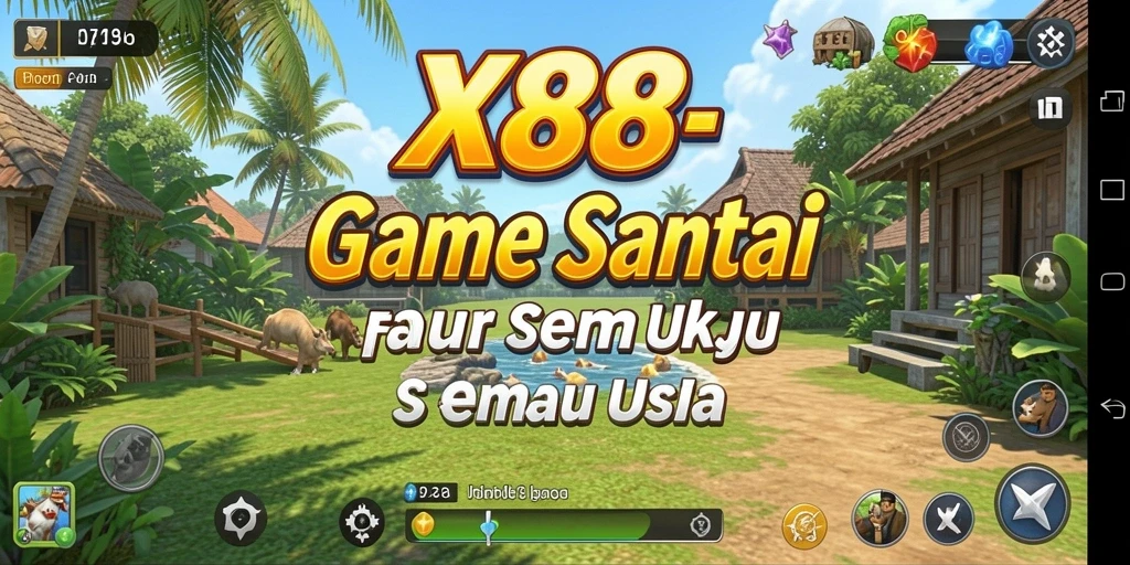 Screenshot gameplay X88 yang menunjukkan momen menantang dan menyenangkan.